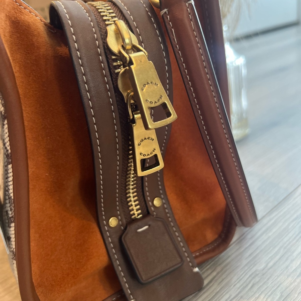 COACH Rogue Bag 25 in Signature Textile Jacquard Brown - Picture 4 of 16
